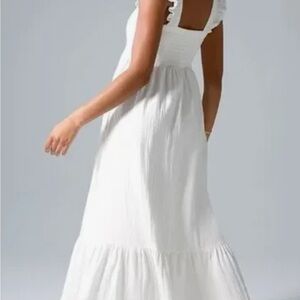 NWT- Cotton gauze maxi tier dress